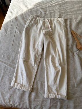 Casual Drawstring Pants in Light Beige